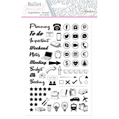 Aladine Bullet Journal Foam Stamps - Office Desk
